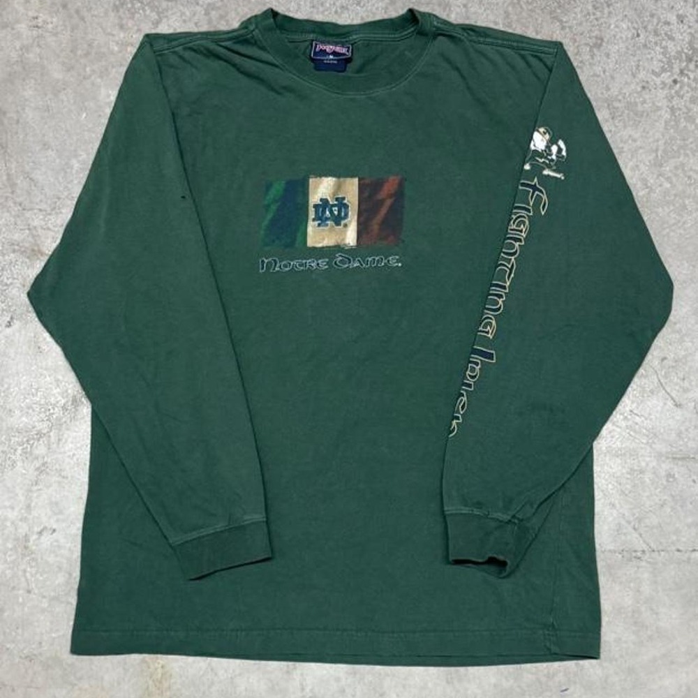 Notre Dame Fighting Irish Vintage 90s Jansport Long Sleeve College Shirt Sz M